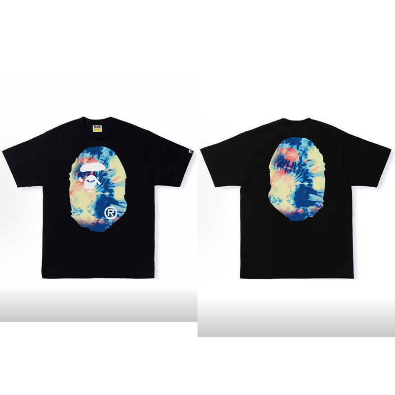 Bape Multi‑Graphic Ape Head Oversized Tee Streetwear Unisex