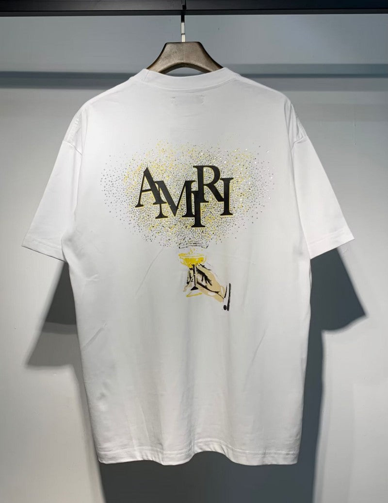 Amiri Multi‑Print Peace Dove Graffiti Oversized Tee Streetwear