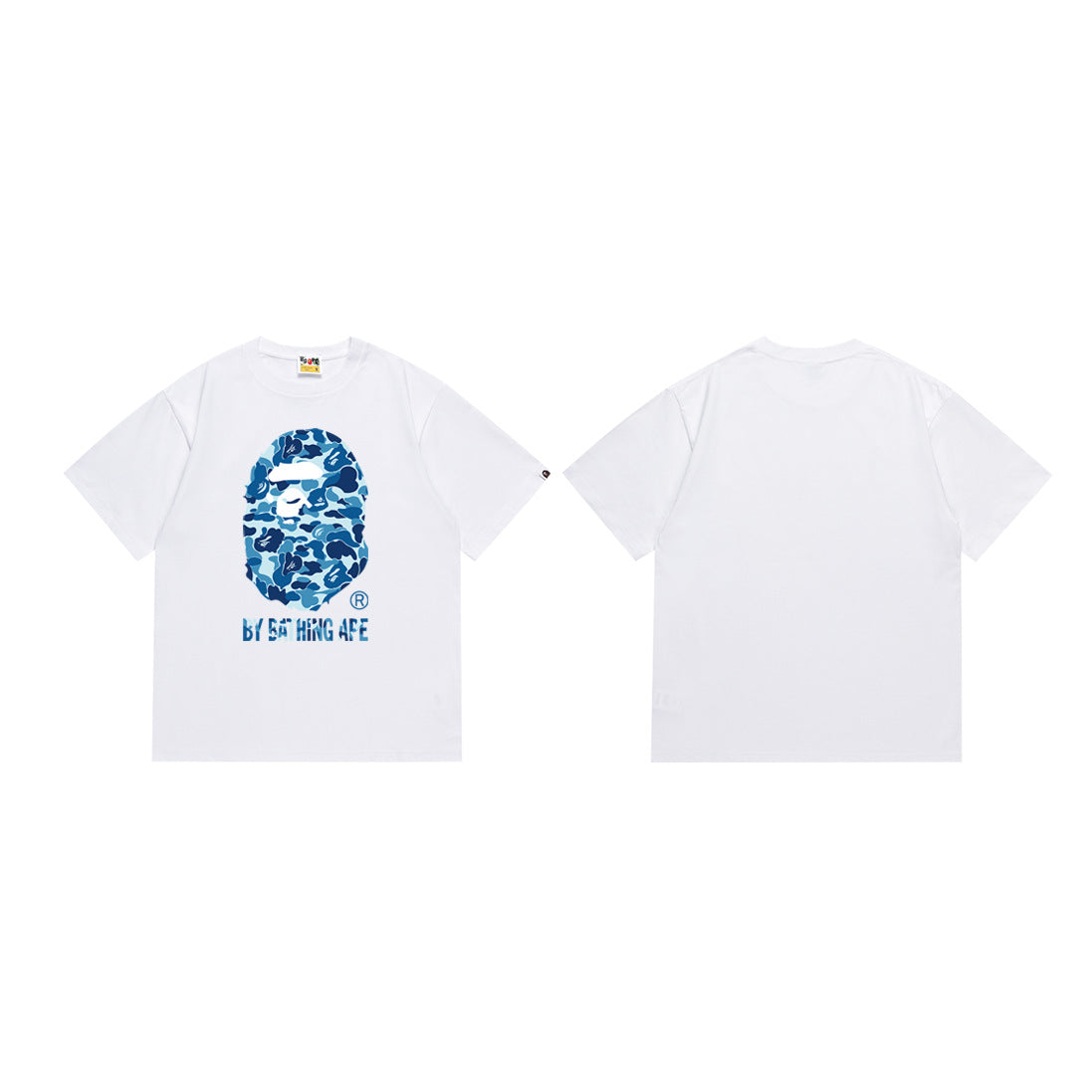 Bape Camo Ape‑Head Graphic Oversized Tee Streetwear Unisex