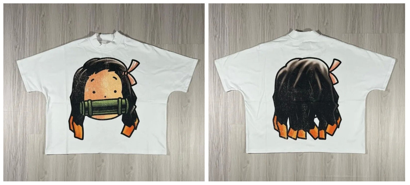 Y2K Anime Cartoon Grafik Unisex Oversized Streetwear Baumwoll-T-Shirt