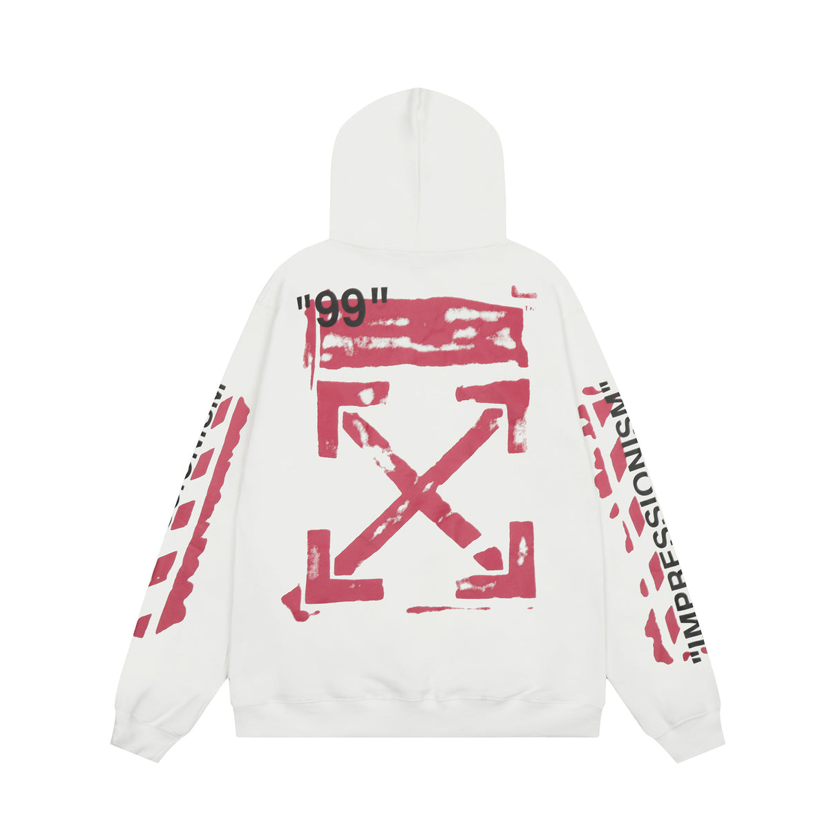 Off‑White Multi‑Arrow Abstract Graphic Oversized Hoodie Streetwear