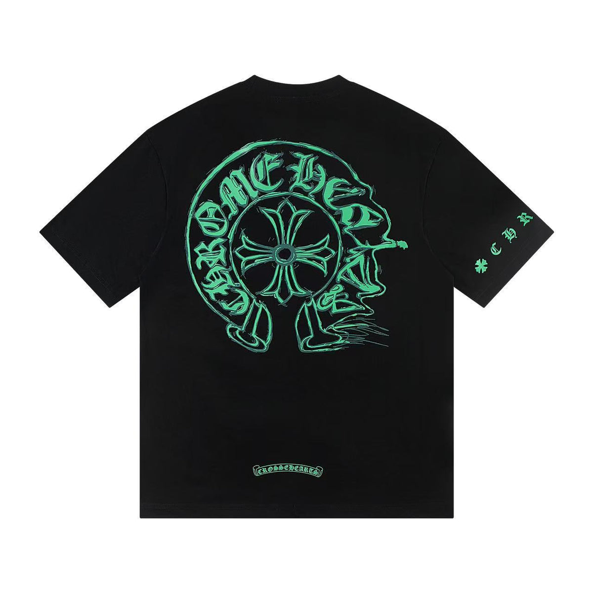 Chrome Hearts Horseshoe Cross Print Short Sleeve Tee Unisex
