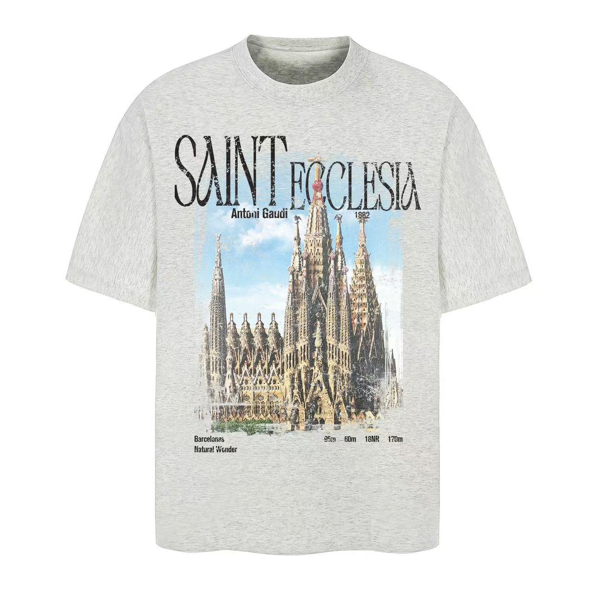 Saint Michael Vintage Multi‑Graphic Oversized Tee Streetwear Unisex