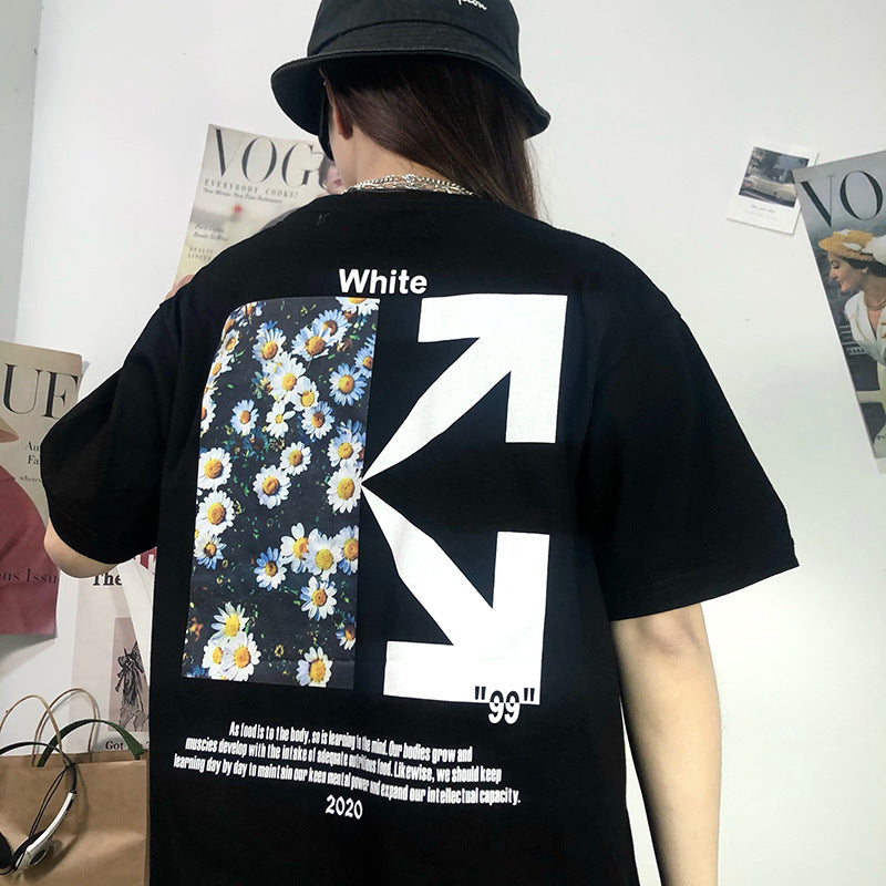 Off‑White Melt Arrow Gradient Splash Ink Crew Neck T‑Shirt Unisex