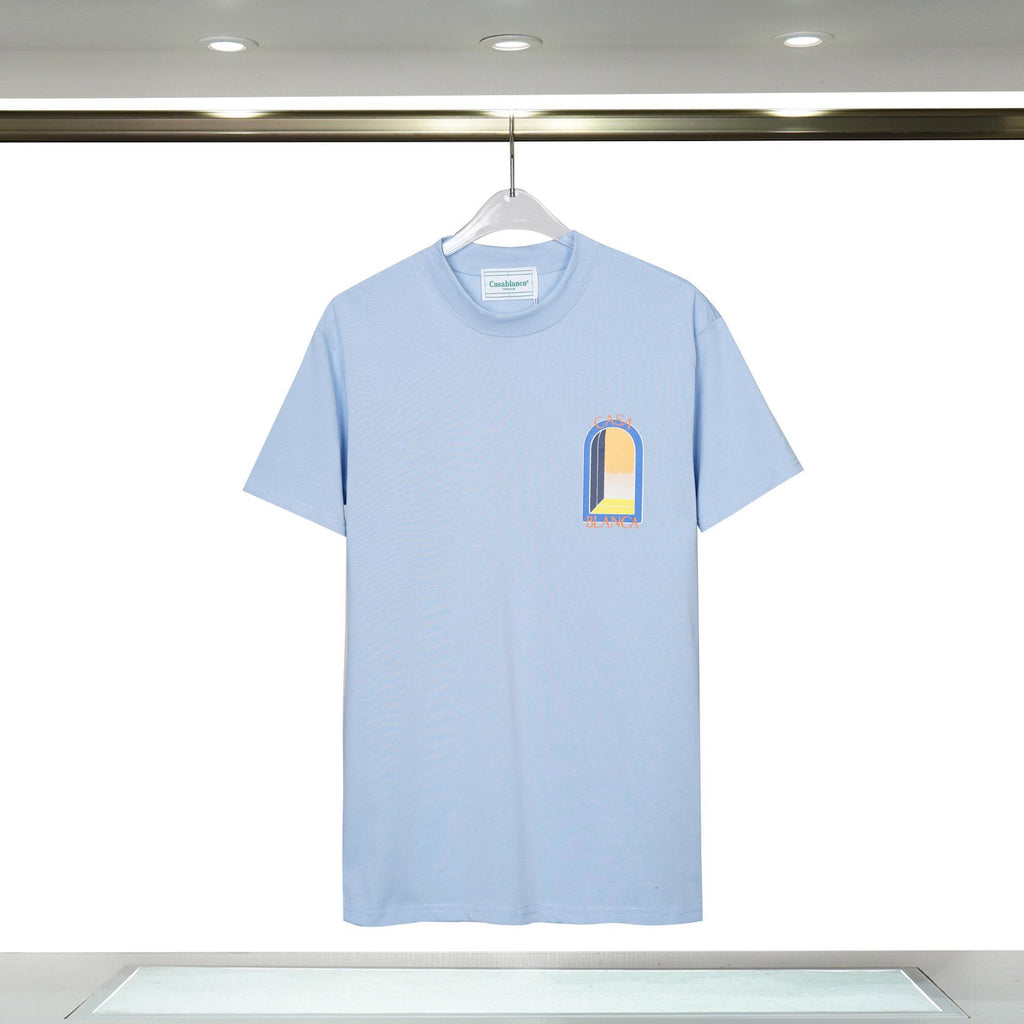 Casablanca Arch Graphic Logo Print Short Sleeve Tee Streetwear Unisex
