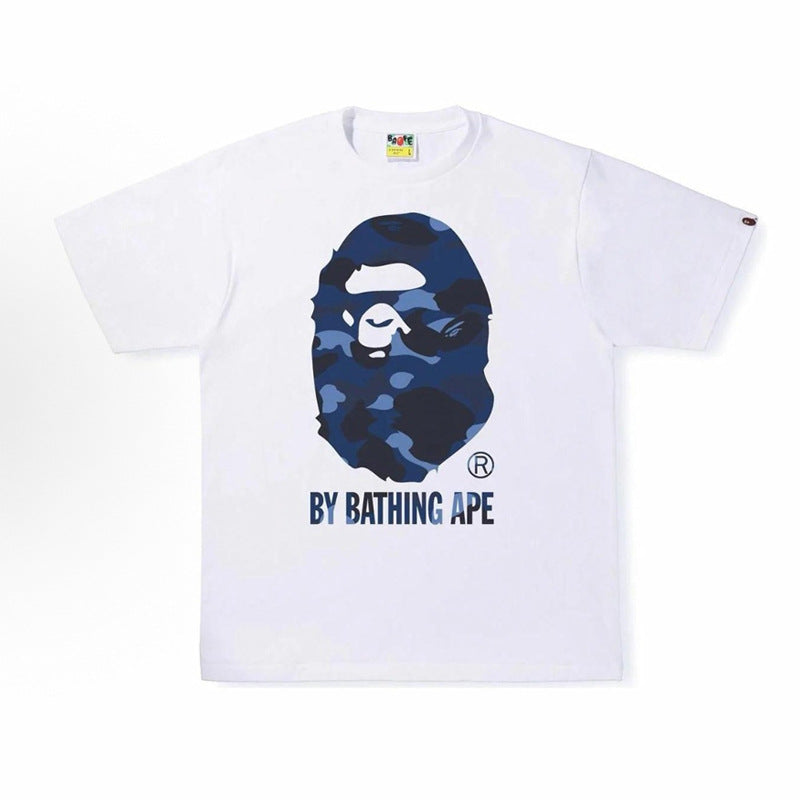 BAPE Ape Head Shark Print Loose Casual Unisex Short Sleeve T-Shirt