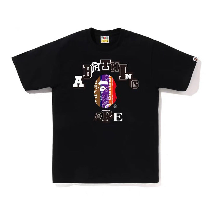BAPE Ape Head & Shark Graphic Tee Loose Unisex Streetwear T-Shirt