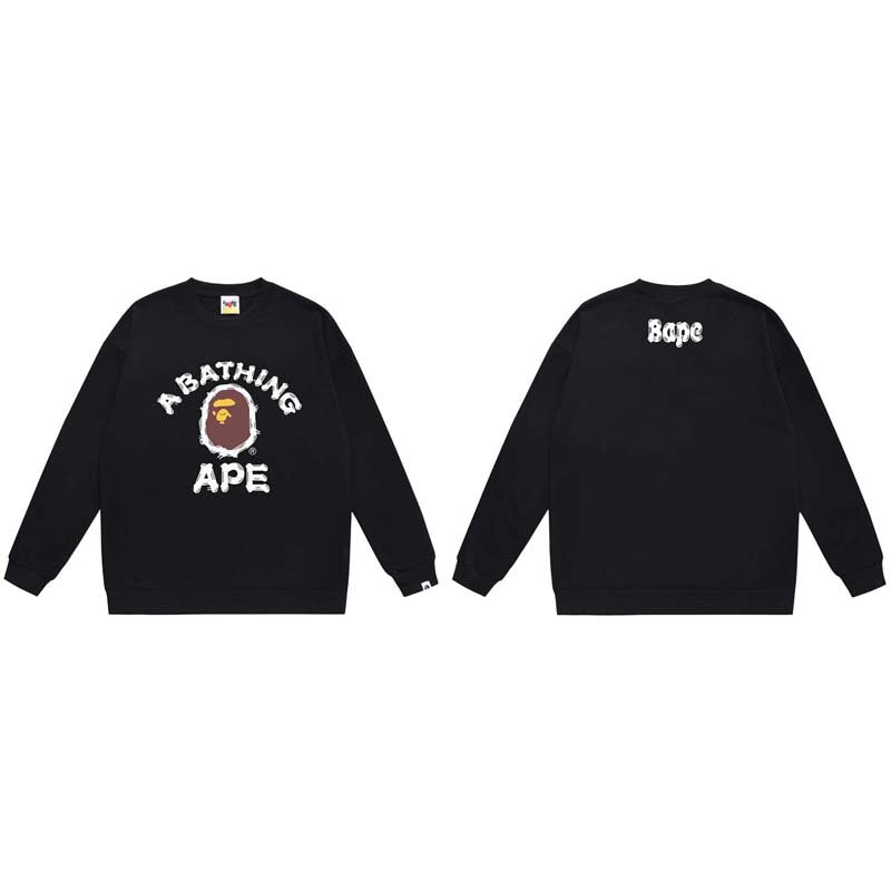 BAPE Ape Head Crewneck Sweatshirt Multi Print Streetwear Pullover