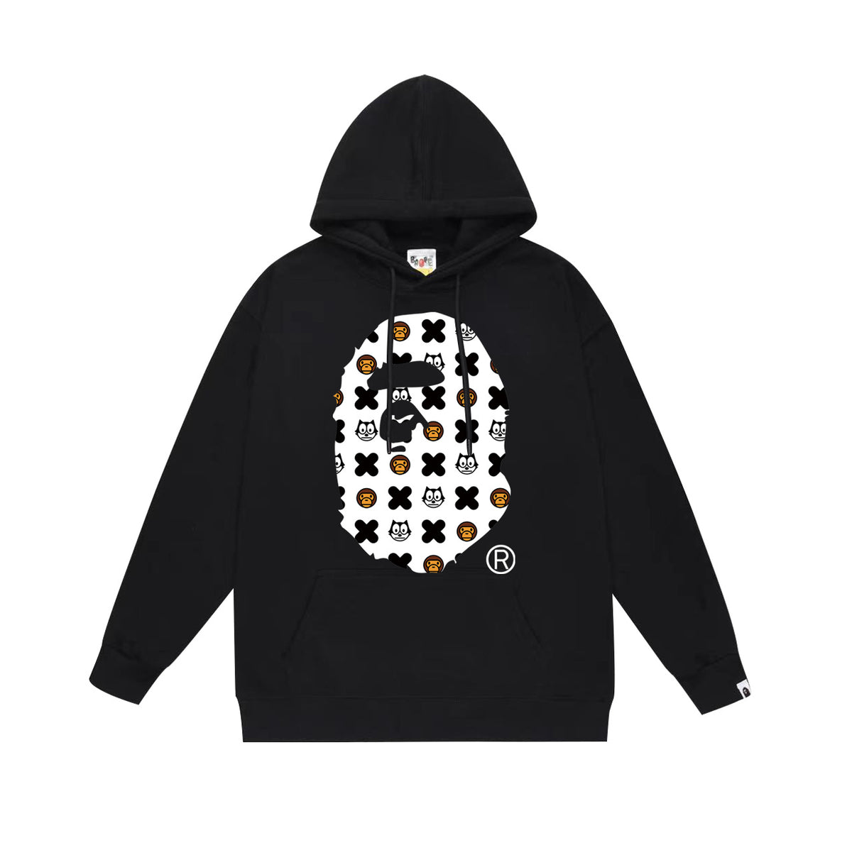 BAPE Hoodie Multi Camo Ape Head Print Street Fleece Pullover