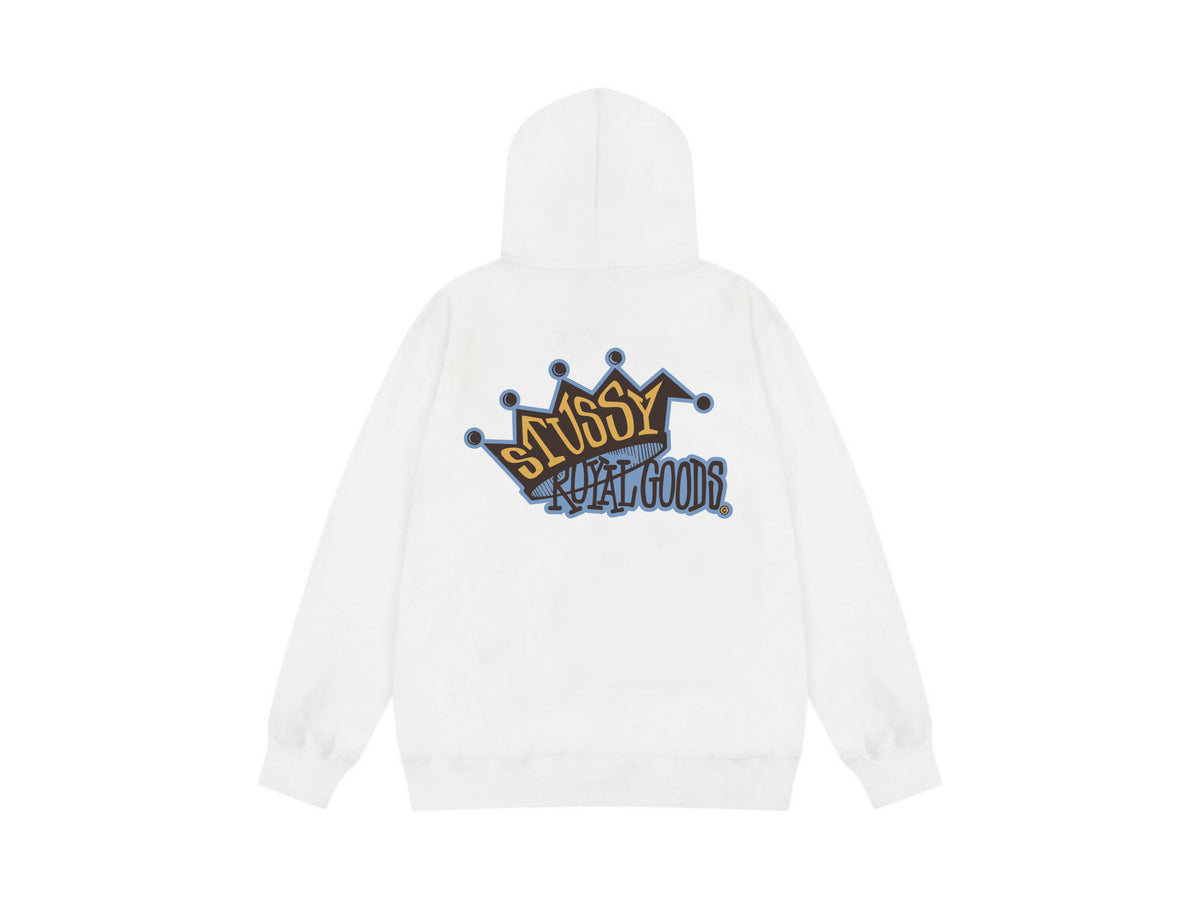 Stussy Zip Up Hoodie Multi Graphic Letter Print Streetwear Jacket