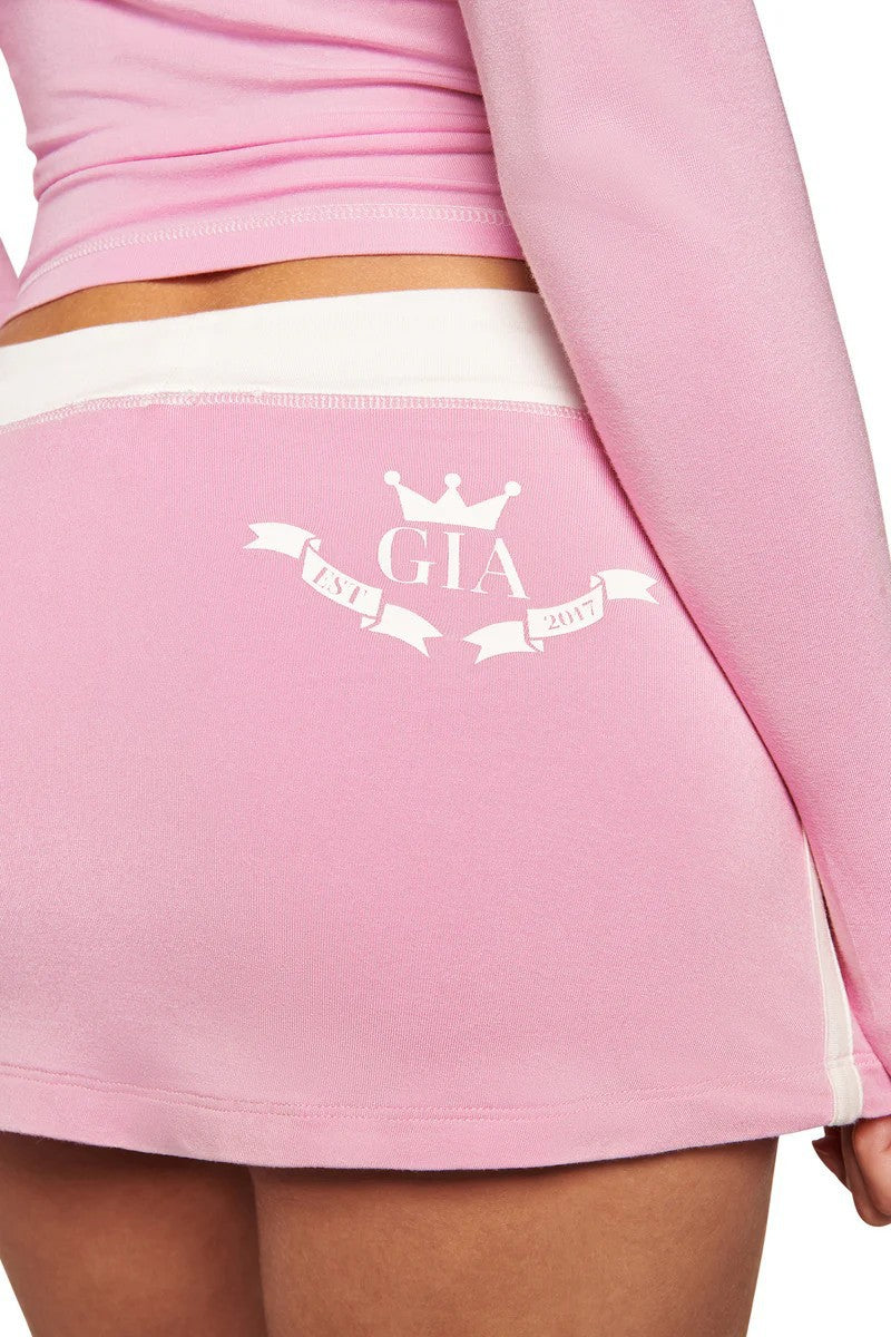 I.AM.GIA Letter Print Halter Top Skort 2 Piece Set Women
