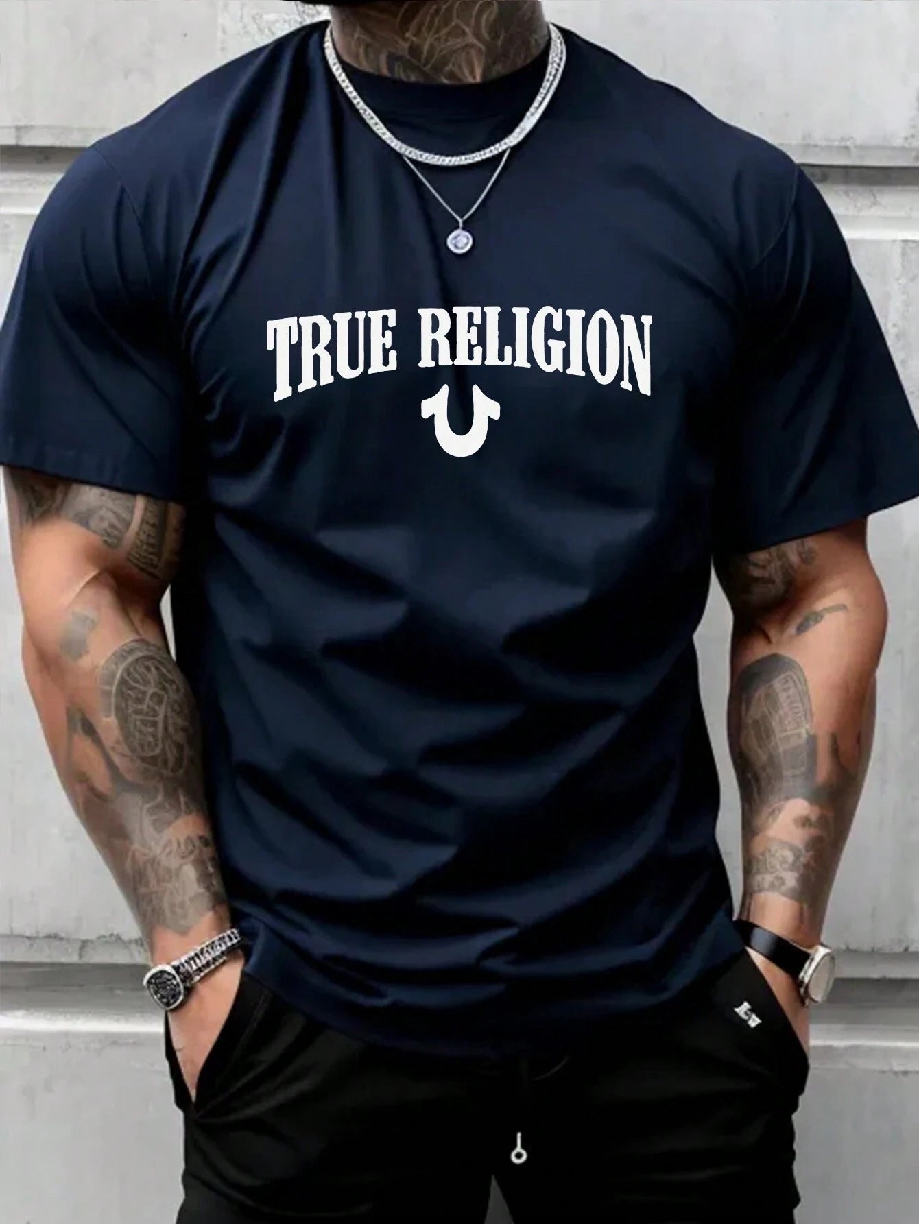 True Religion Horseshoe Logo Cotton Graphic Tee