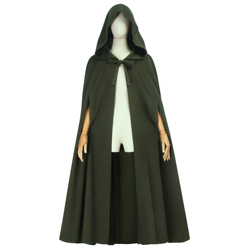 Halloween Medieval Hooded Cloak Hobbit Elf Renaissance Cosplay Cape