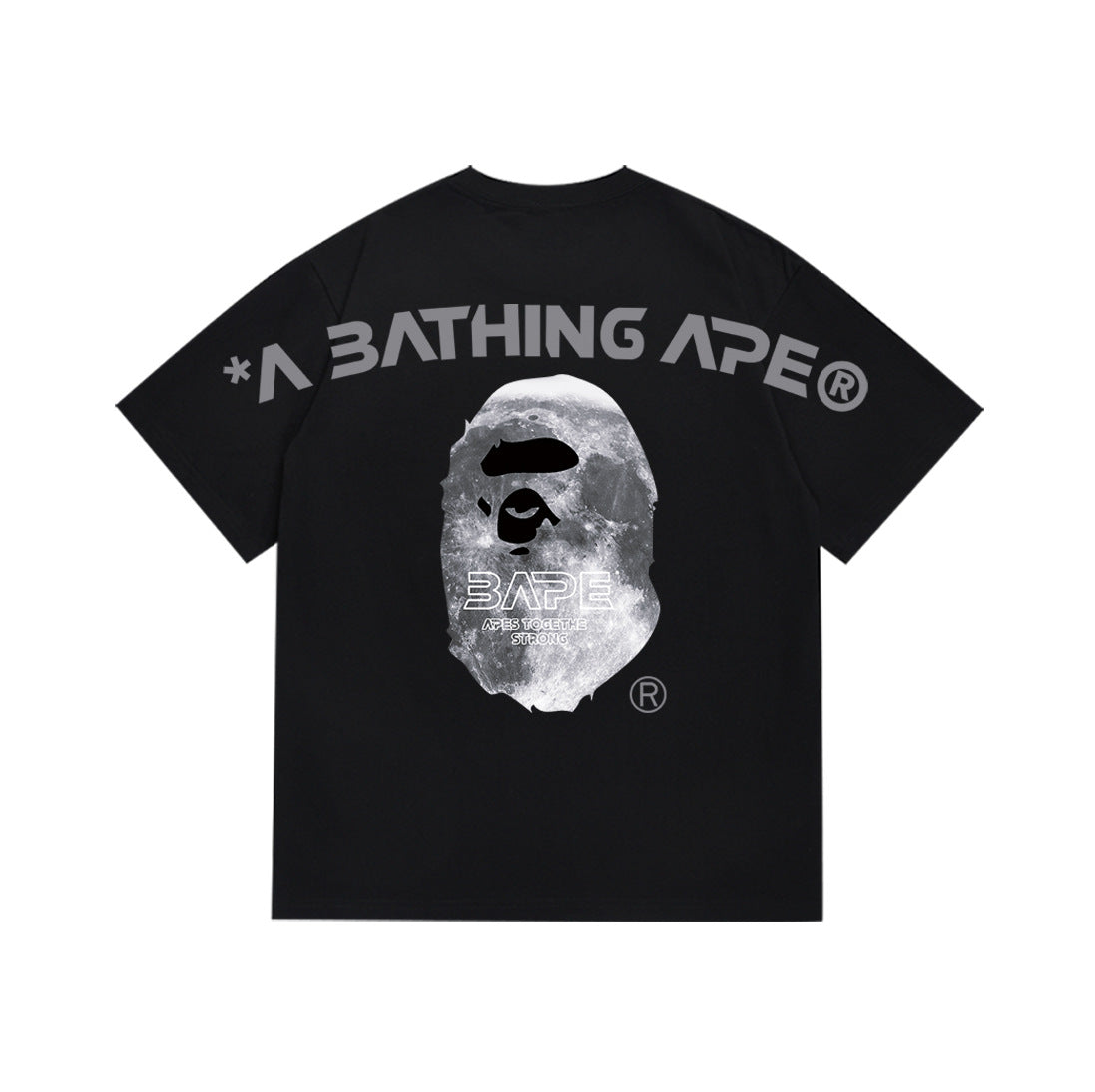 Bape Maneki Neko Ape Head Graphic Oversized Tee Streetwear Unisex