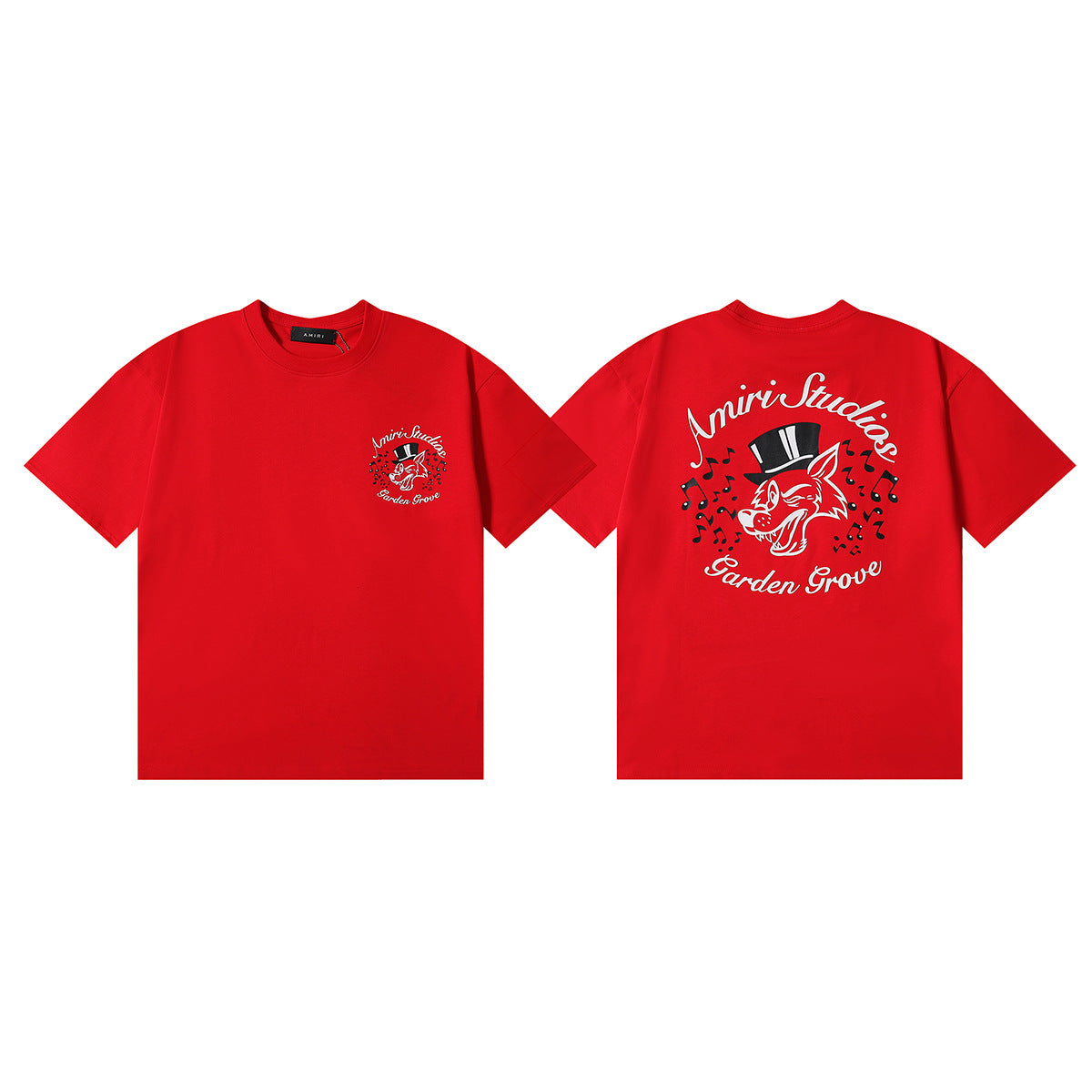 Amiri Rose Skull Letter Graphic Short Sleeve Tee Streetwear Unisex
