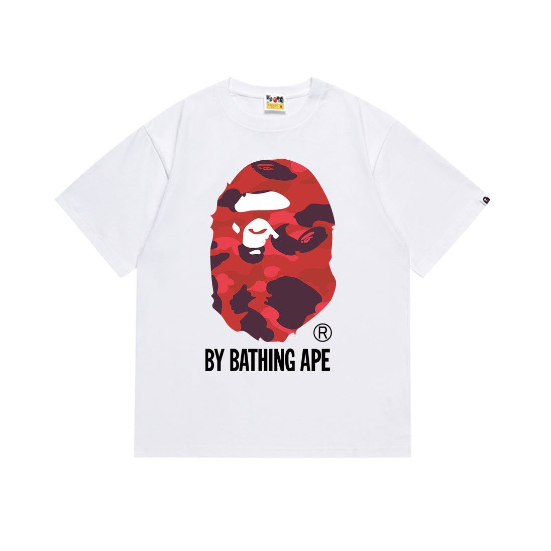 Bape Multi‑Camo Ape Head Graphic Oversized Tee Streetwear Unisex