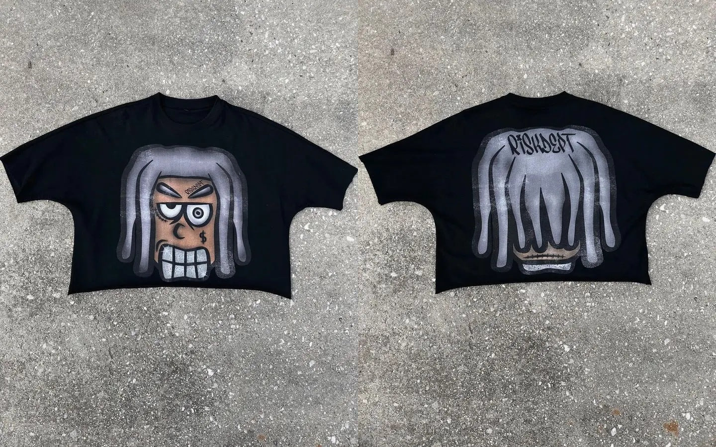 Streetwear-Shirt im Gothic-Stil von Saint Michael mit Grafik – Unisex Oversized Baumwoll-T-Shirt