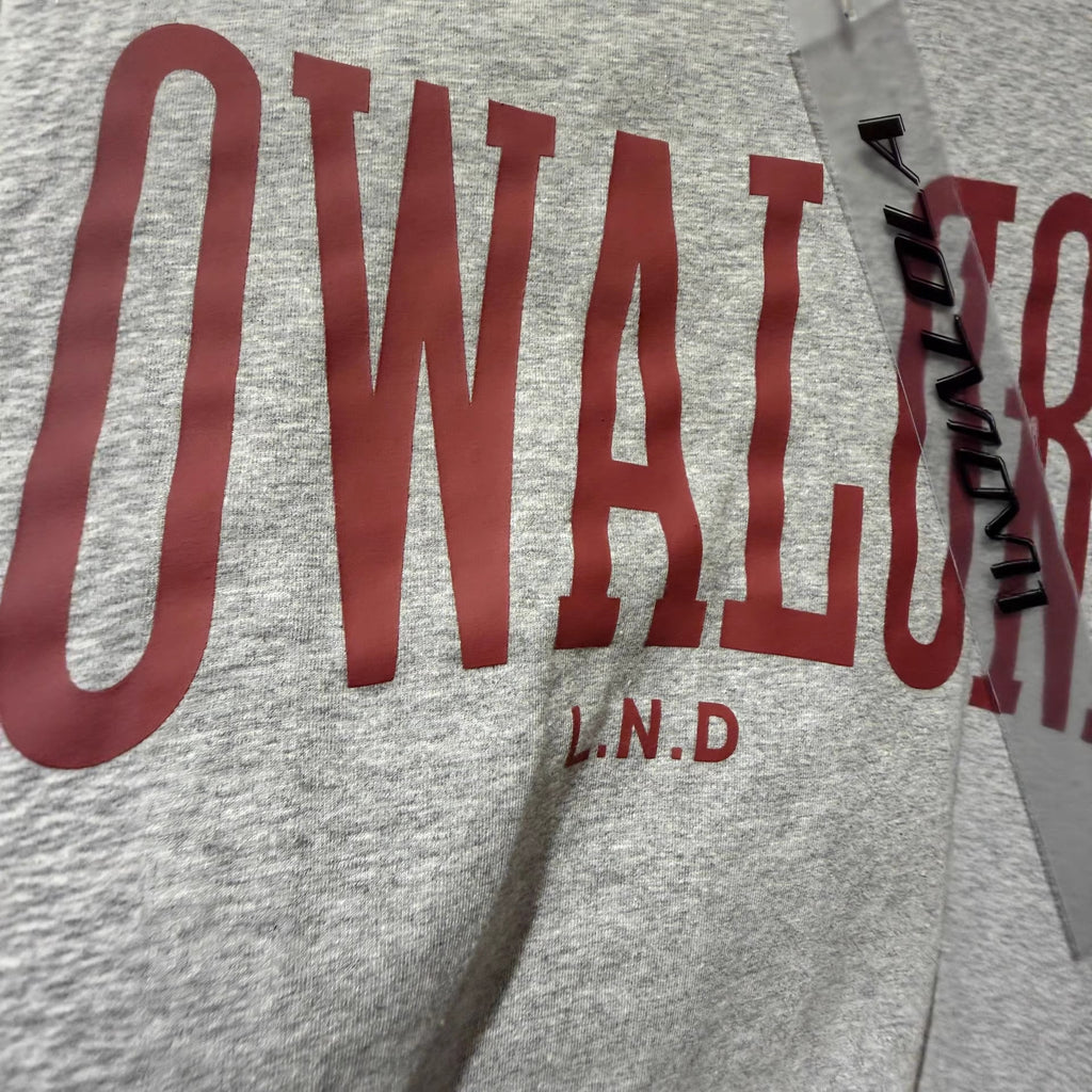 Mowalola Vintage Varsity Letter Print Crew Neck Unisex T Shirt