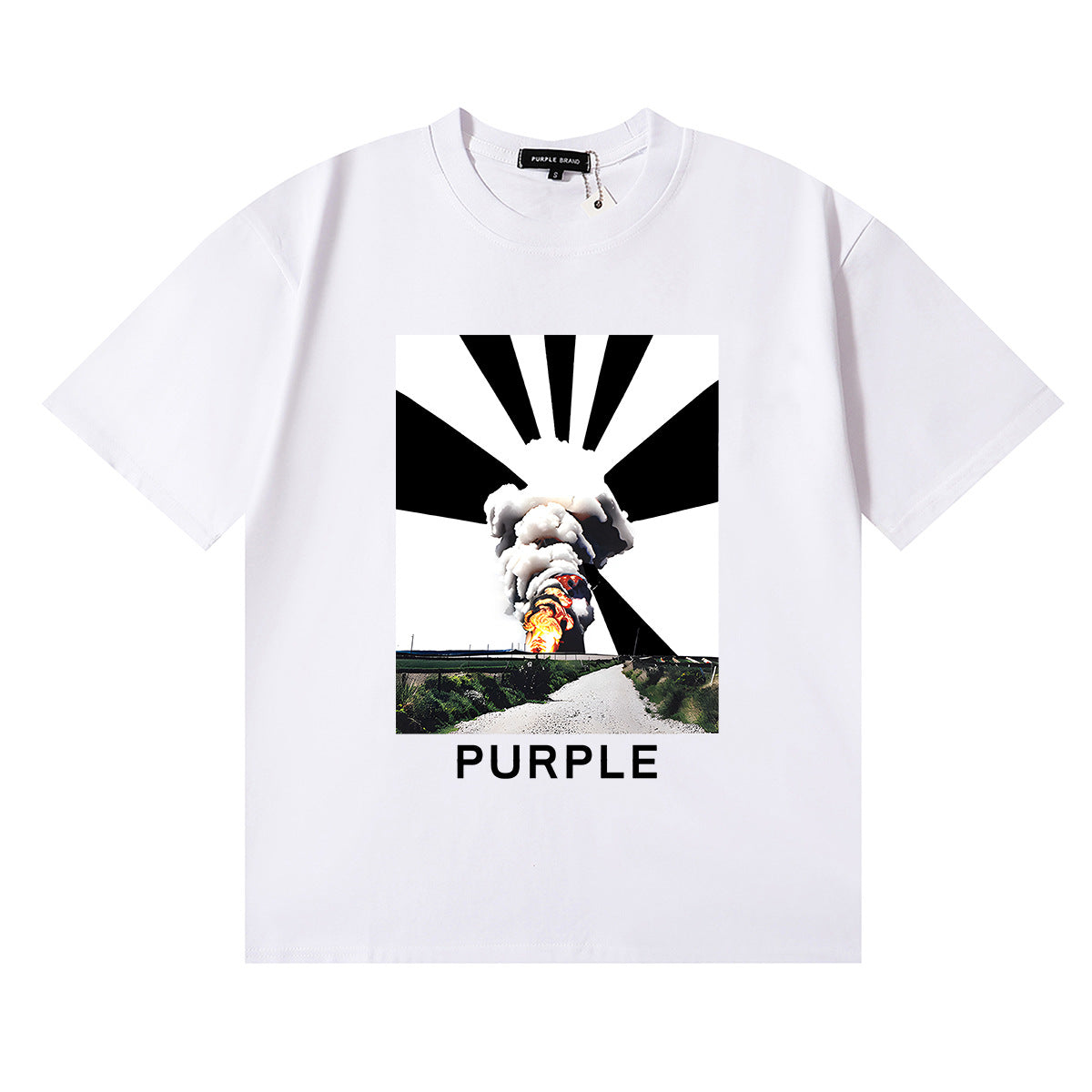 Purple Brand Graphic Tee Loose Unisex Vintage Streetwear T-Shirt