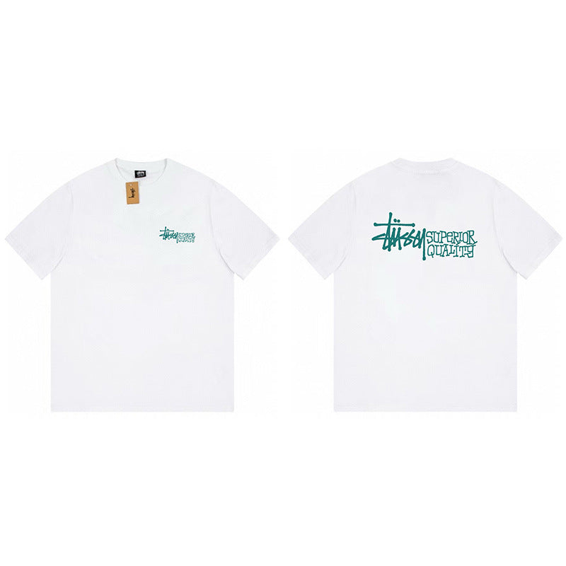 Stussy Graphic Print Collection Loose Casual Short Sleeve T-Shirt