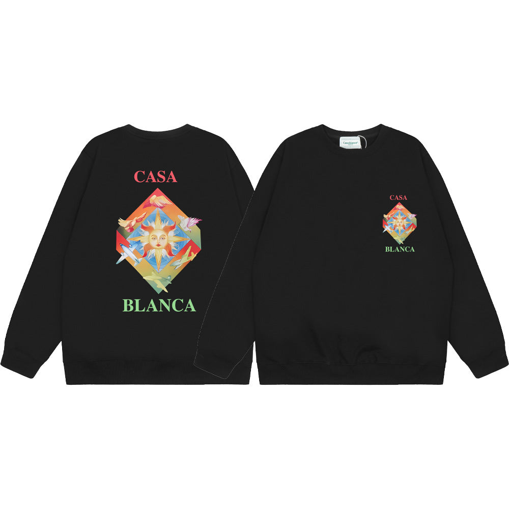 Casablanca Graphic Print Crew Neck French Terry Sweatshirt Unisex