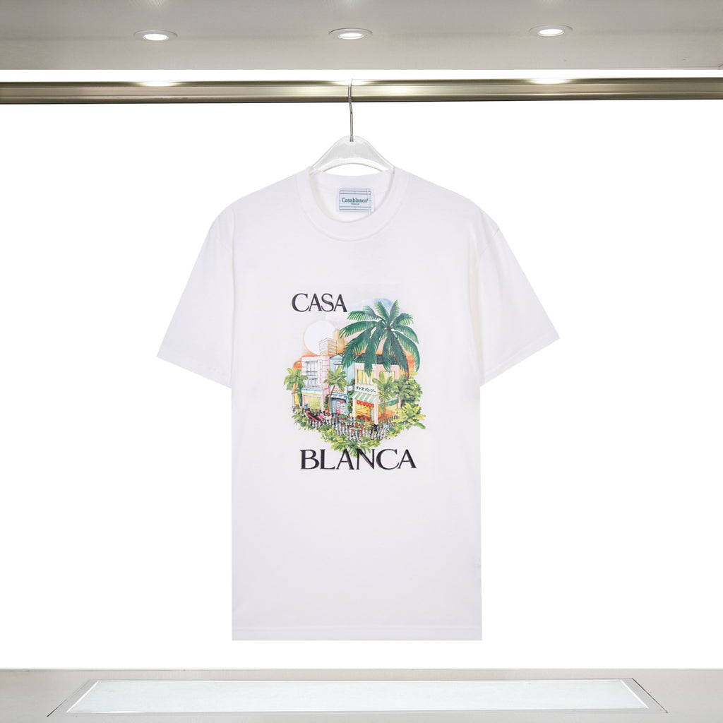 Casablanca Art Print Loose Unisex Short Sleeve Graphic T-Shirt
