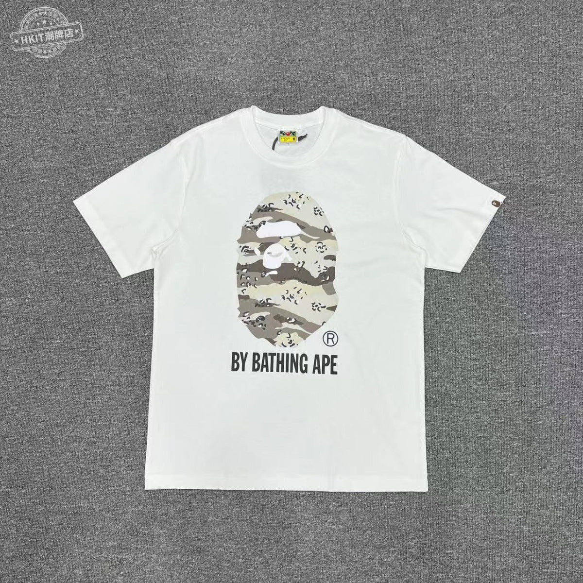 Bape Shark Camo Zip Graphic Oversized Tee Streetwear Unisex