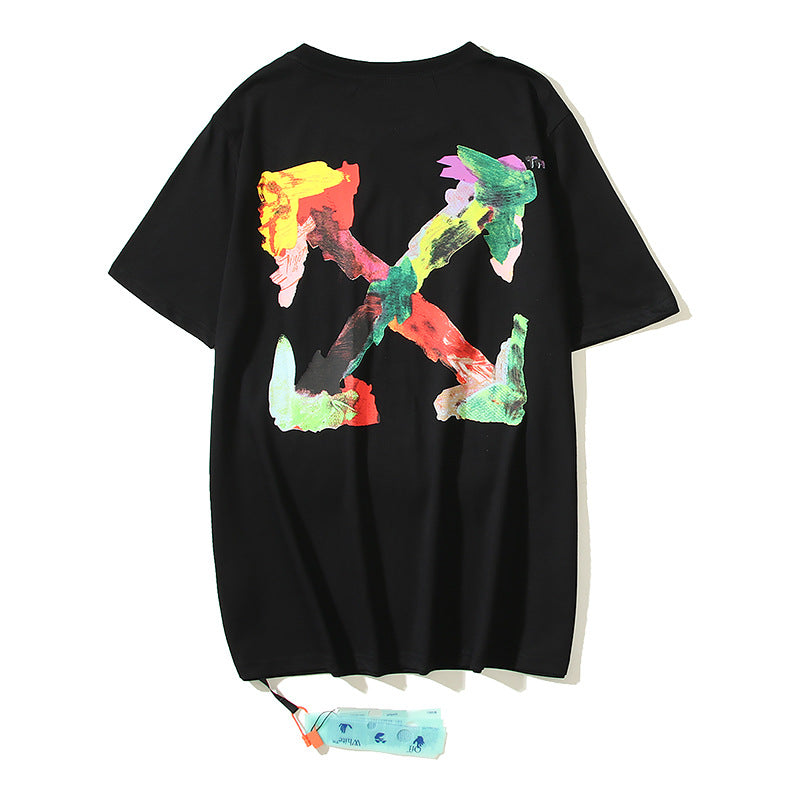 Off White Arrow Graphic Print Short Sleeve Tee Streetwear Unisex