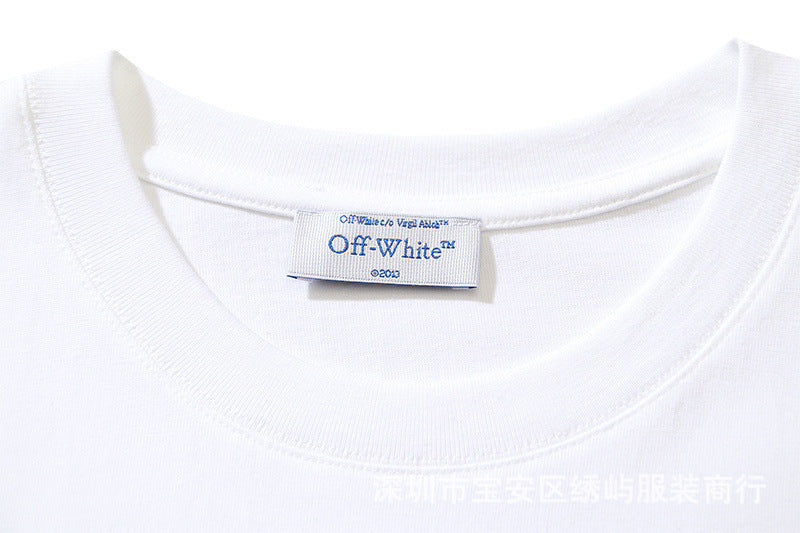 Figure Arrow Graphic Print Streetwear Crew Neck Short Sleeve T Shirt