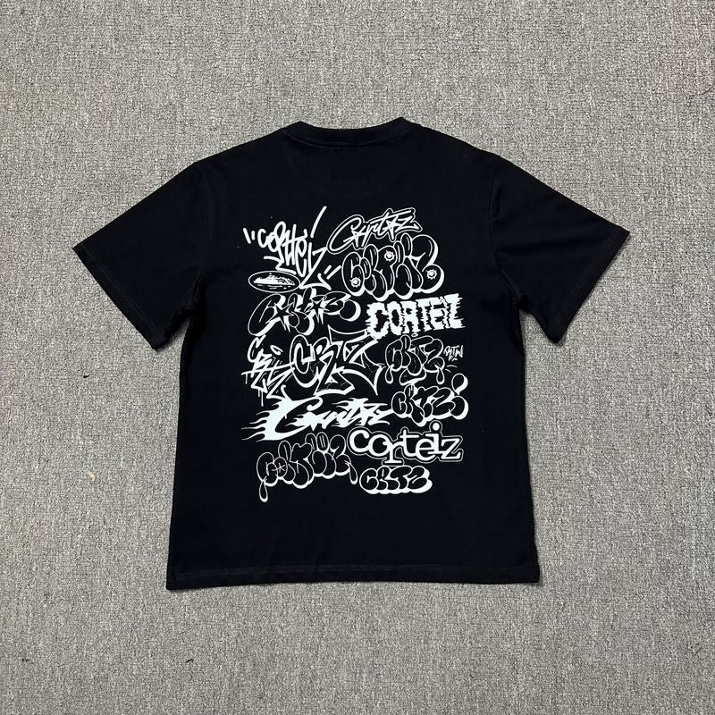 Corteiz Logo Letter Print Crew Neck Short Sleeve T‑Shirt Unisex