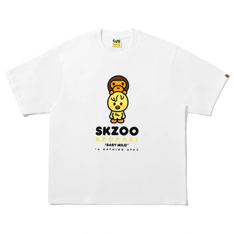 BAPE Ape Head Camo Shark Print Crew Neck Short Sleeve T‑Shirt Unisex