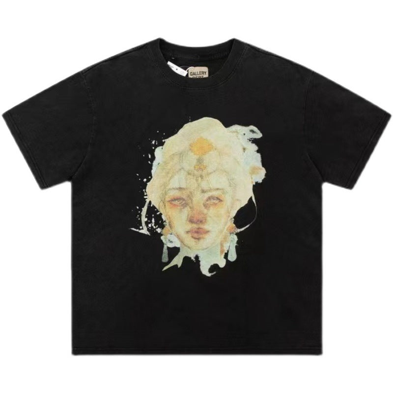 Gallery Dept Vintage Washed Graphic Short Sleeve Tee Streetwear Unisex