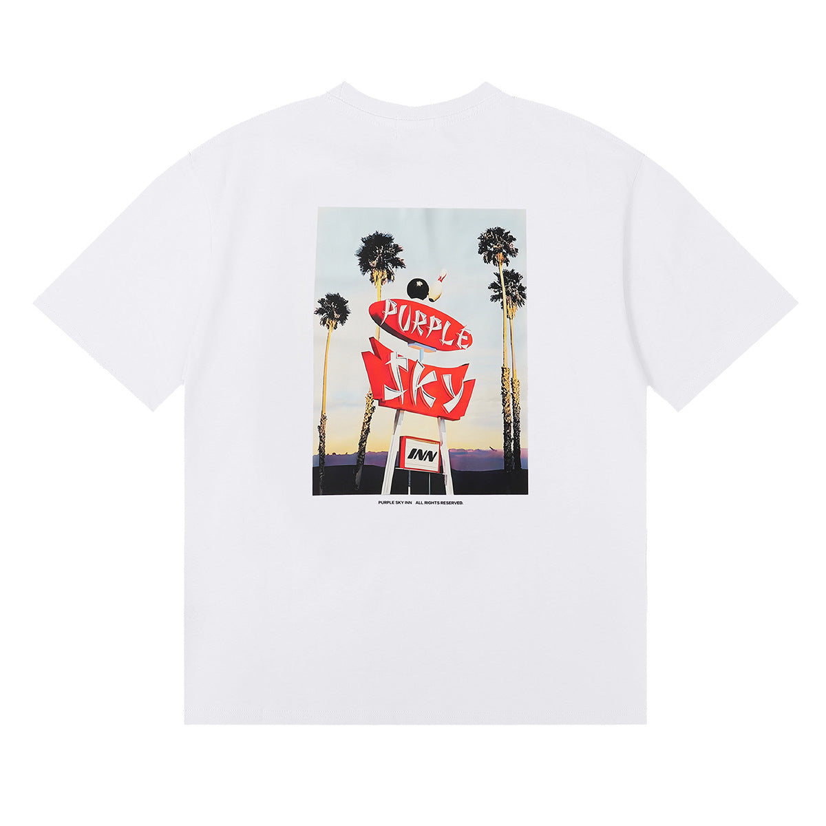 Purple Brand Graphic Tee Loose Unisex Vintage Streetwear T-Shirt
