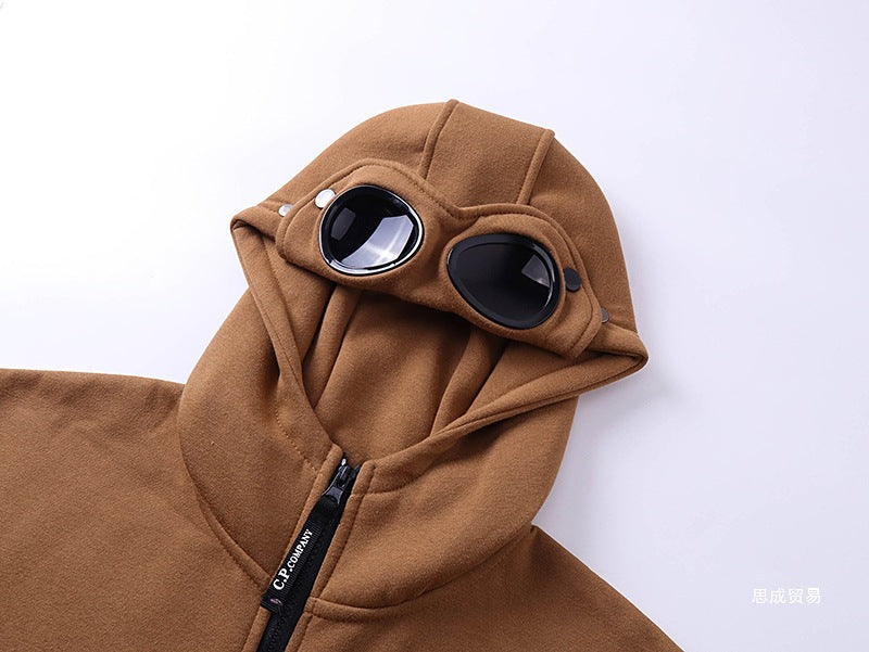 C.P. Company Goggle Zip Hoodie Lens Detail Sweatshirt