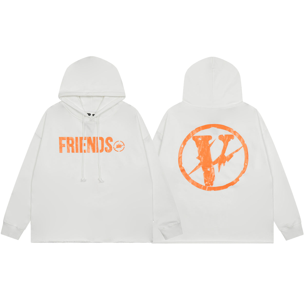 Vlone Friends Big V Logo American Style Unisex Hoodie