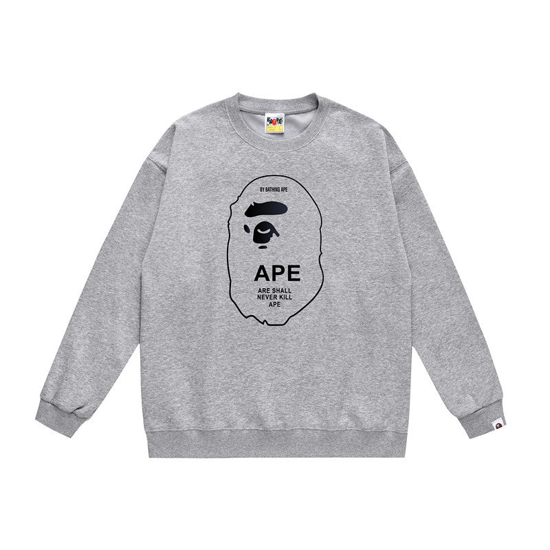 BAPE Crewneck Sweatshirt Ape Head Multi Graphic Street Pullover
