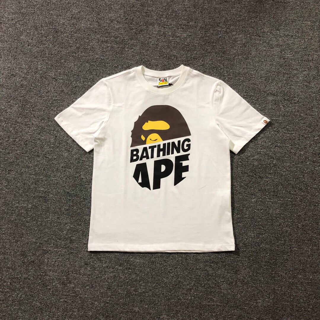 BAPE Classic Camo Ape Head Letter Print Loose Unisex Casual T-Shirt