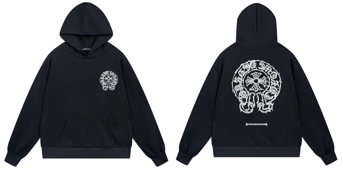 Chrome Hearts Cross Horseshoe Hoodie Vintage Goth Streetwear Pullover