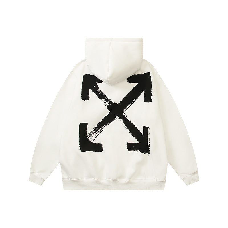 Off-White Arrow Graphic Print Hoodie Streetwear Unisex