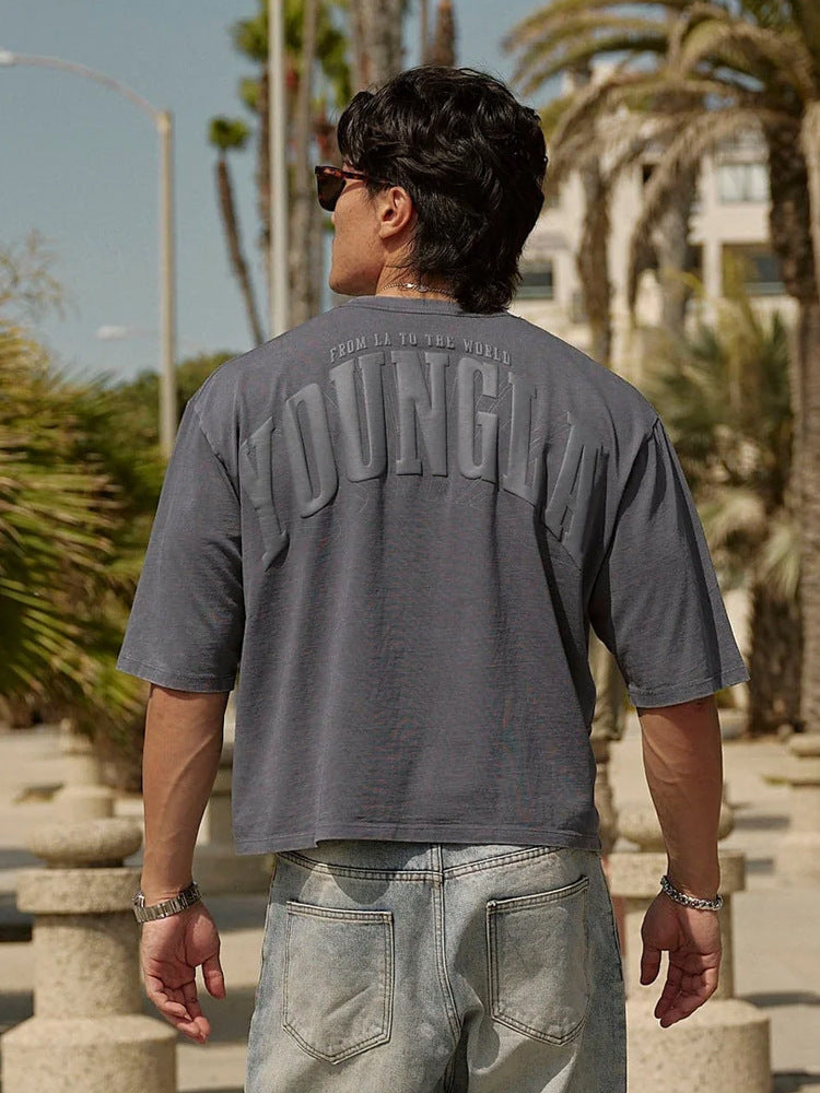 YOUNGLA 4138 Foundation Cropped Tees