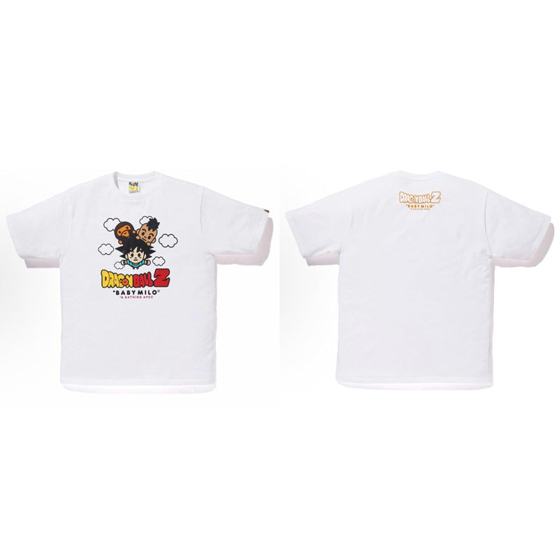 BAPE Ape Head Shark Print Loose Casual Unisex Short Sleeve T-Shirt