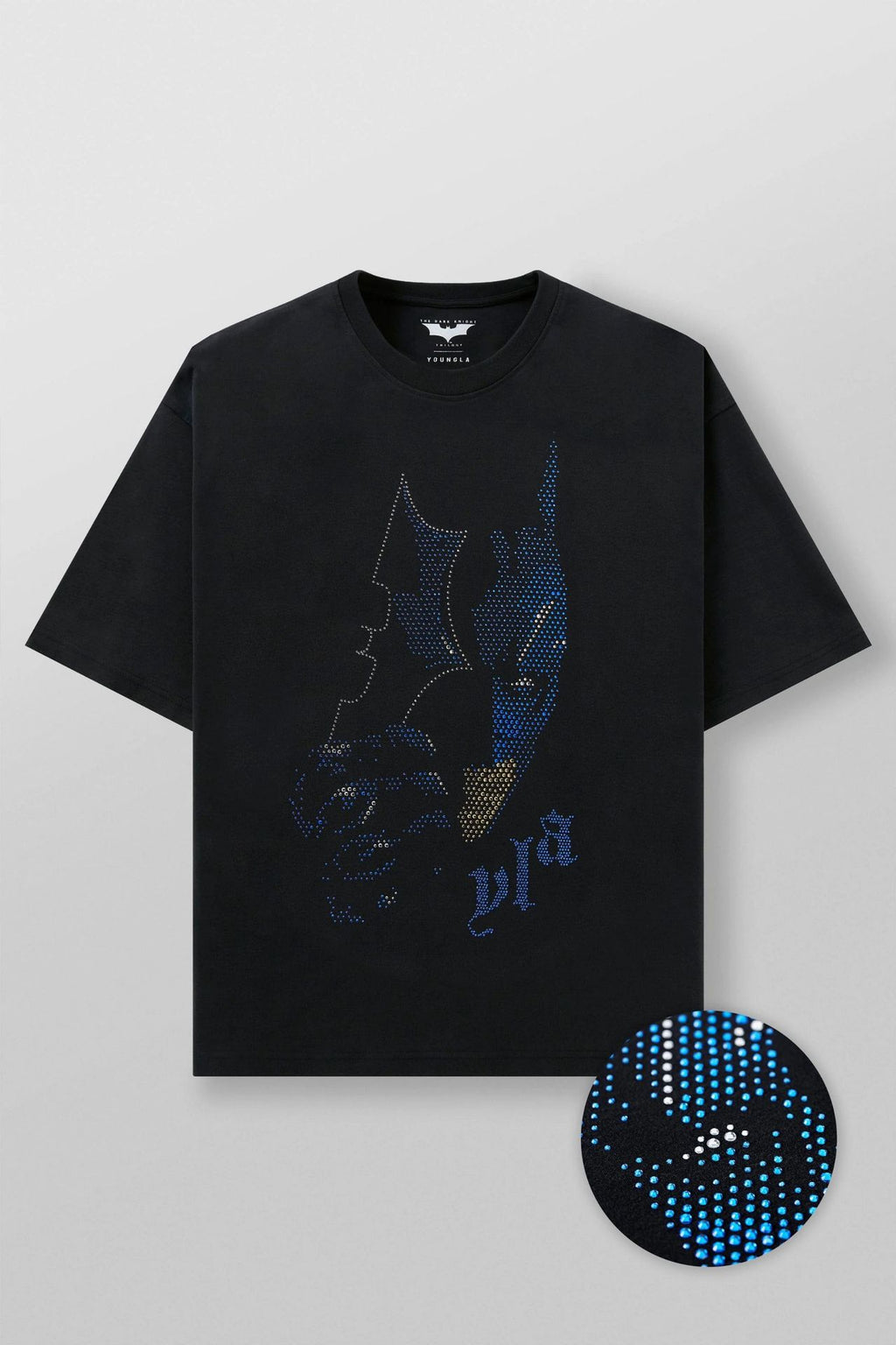 YOUNGLA 4257 Batman Rhinestone Tees