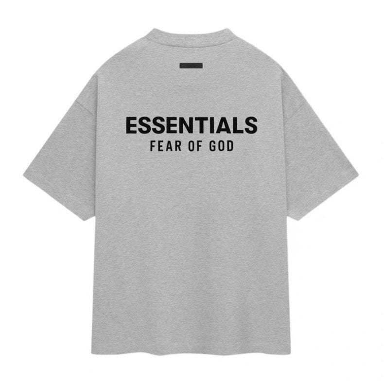 Fear Of God Essentials Rubber Print Letter Crew Neck Short Sleeve T Shirt