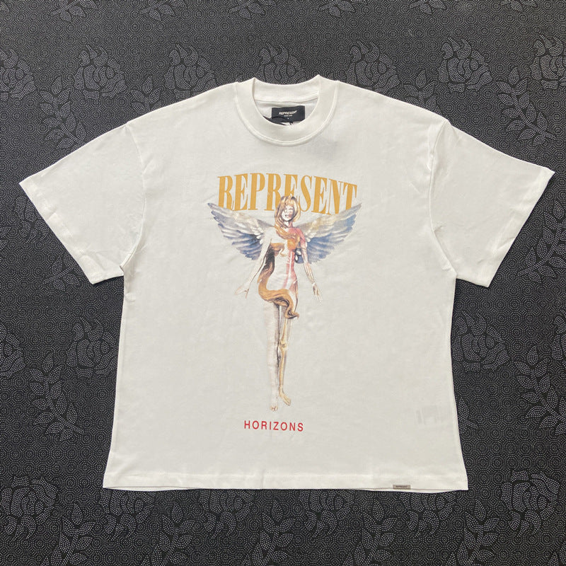 Represent Vintage Washed Graphic Short Sleeve Tee Streetwear Unisex
