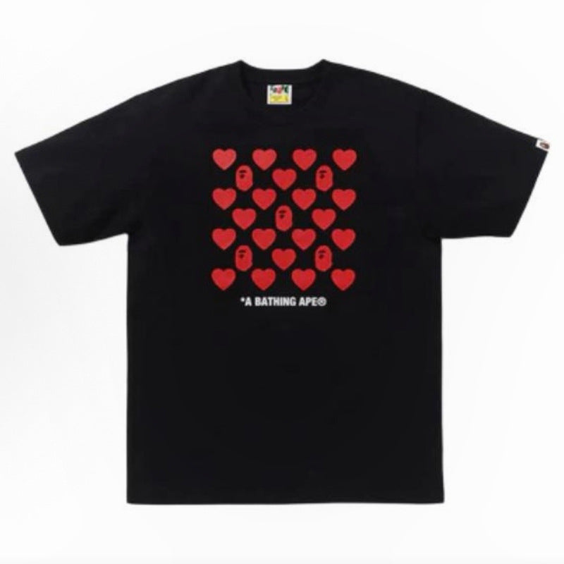 Bape Multi‑Graphic Ape Head Oversized Tee Streetwear Unisex