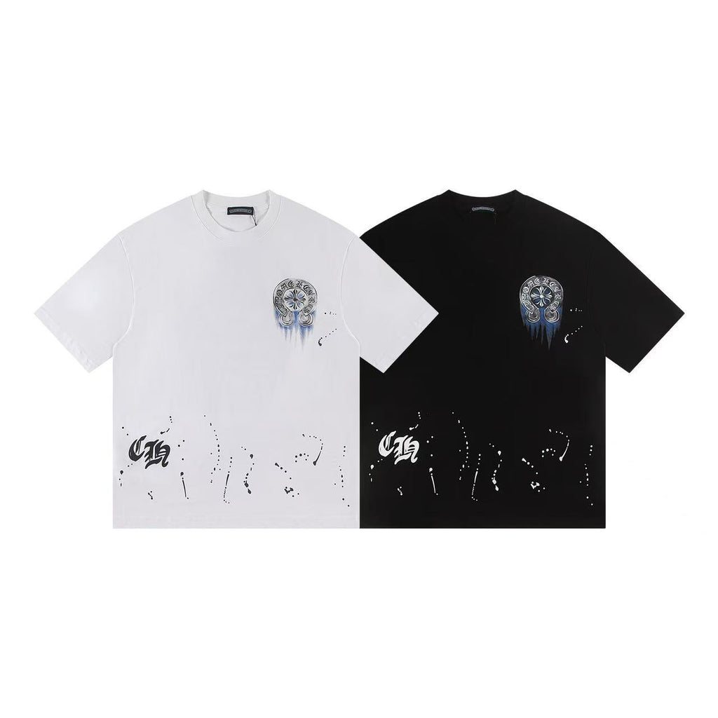 Chrome Hearts Horseshoe Cross Print Short Sleeve Tee Unisex