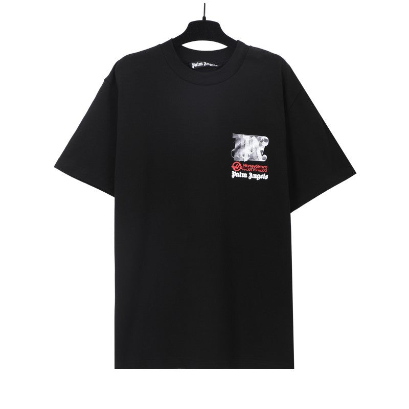 Palm Angels Graffiti Flame Palm Tree Graphic Oversized Tee Streetwear