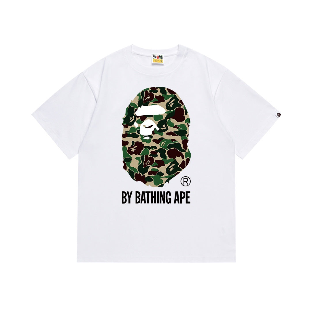 Bape Multi‑Camo Ape Head Graphic Oversized Tee Streetwear Unisex