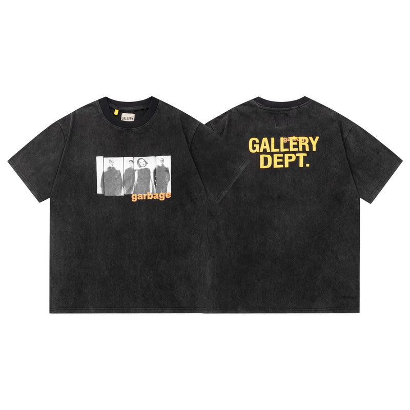 Gallery Dept Vintage Washed Graphic Short Sleeve Tee Streetwear Unisex