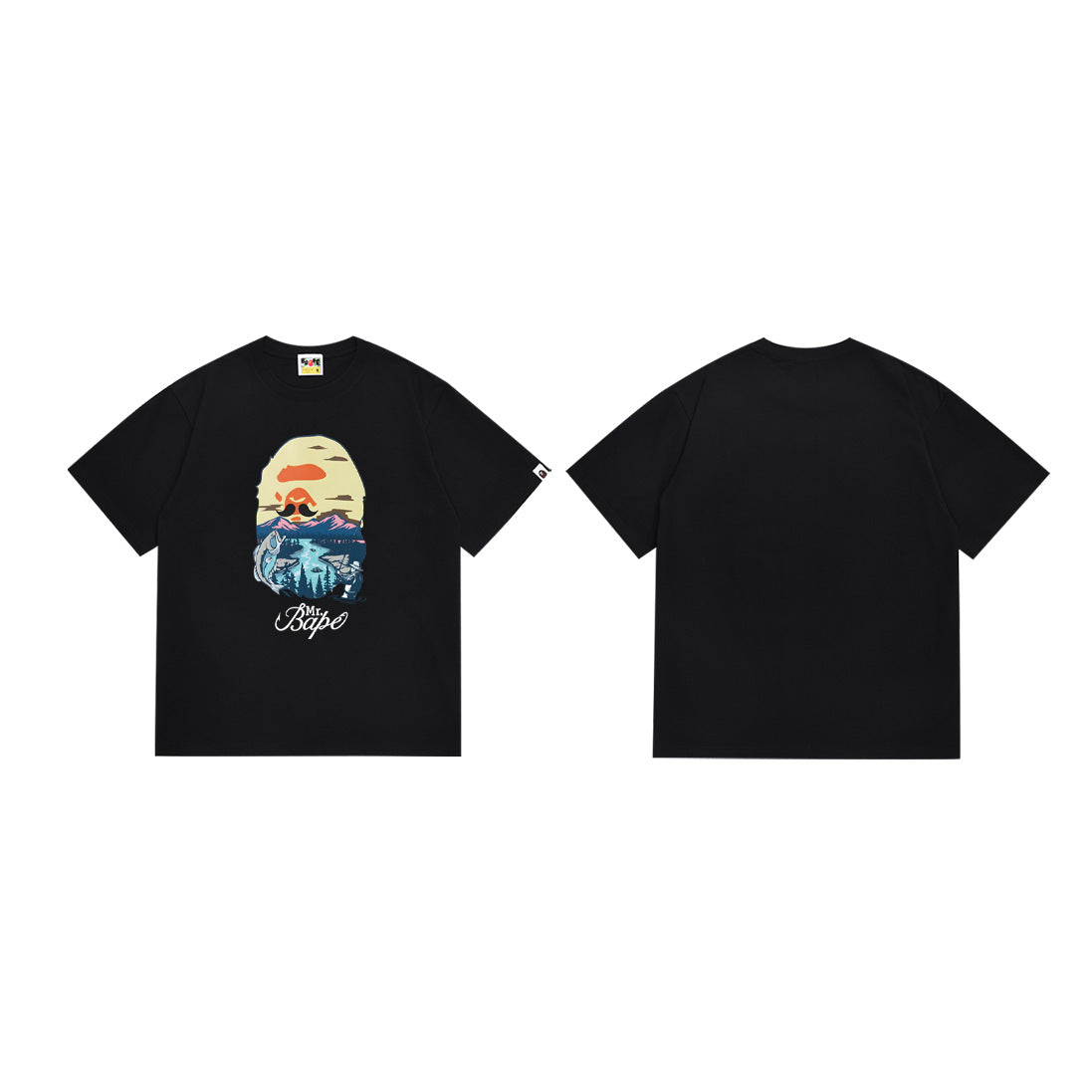 BAPE Camo Ape Head Graphic Print Short Sleeve Tee Streetwear Unisex